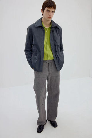 Simple Project Coated Field Jacket-Mermaid Grey