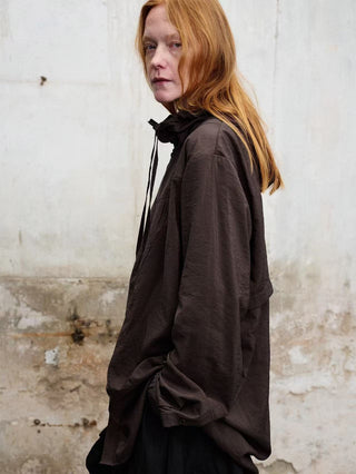 ILNya Mohair Blend Hooded Overshirt