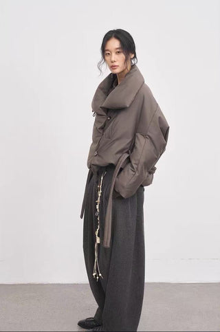 BALIANG Reversible Batwing Down Coat-Truffle Brown