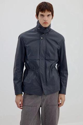 Simple Project Coated Field Jacket-Mermaid Grey