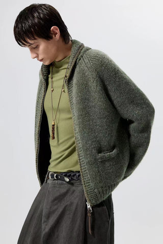Simple Project Cowichan Sweater-Oak Green