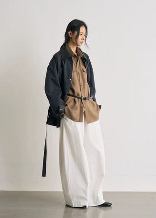 BALIANG Twill Balloon Pants-White