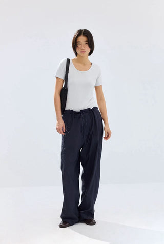 Simple Project Nylon Kendo Trousers-Navy