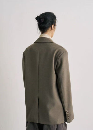 BALIANG Nomadic Scarf Blazer-Husk Green