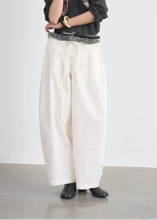 BALIANG Paisley Balloon Pants-Cloud White