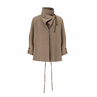 BALIANG Bitter Mid-Length Wool Coat-Khaki