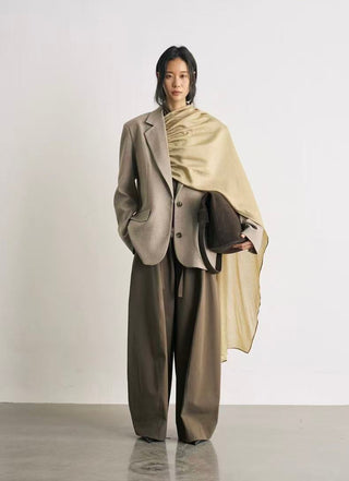 BALIANG Nomadic Scarf Blazer-Lotus Pink