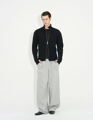 NFAI Woolen Cardigan-Black