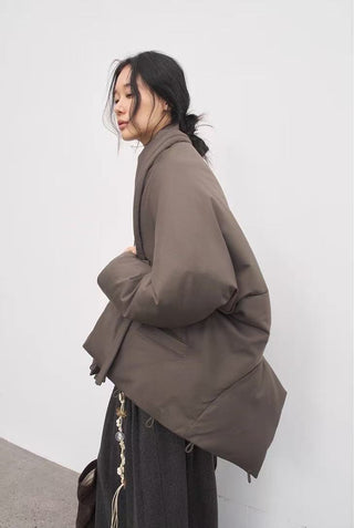 BALIANG Reversible Batwing Down Coat-Truffle Brown