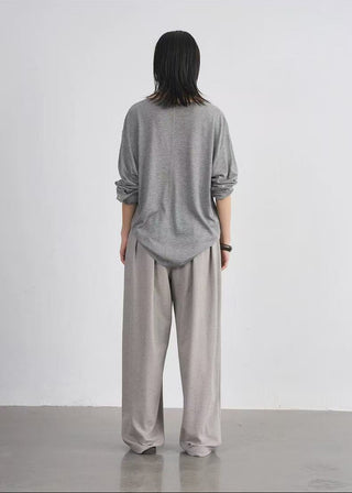 BALIANG Rattan Curved Pants-Smoke Grey