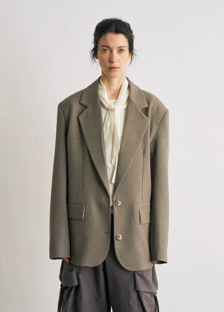 BALIANG Nomadic Scarf Blazer-Husk Green