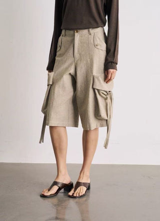 BALIANG Linen Cargo Jorts
