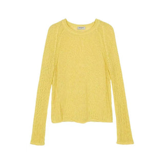 Simple Project Washi Knit Jumper-Yolk Yellow