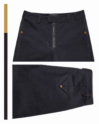 597c Contrast Stitch Wide-Leg Pants