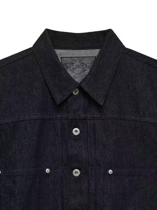 6CRAYON 11.3oz Indigo Blue Non-Fade Short Denim Jacket