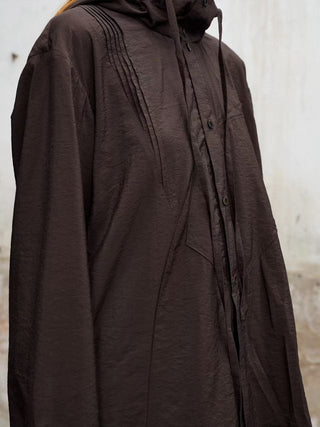 ILNya Mohair Blend Hooded Overshirt