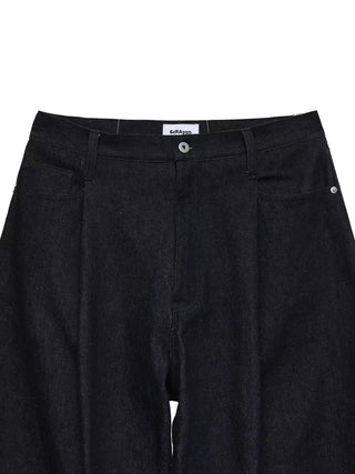 6CRAYON 11.3oz Wide-Leg Baggy Denim Pants-Indigo Blue
