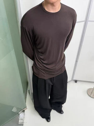 NFAI Ripple Long Sleeve Tee-Brown