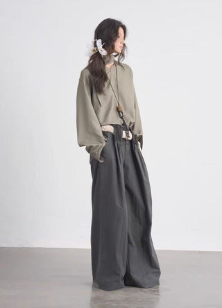 BALIANG Reversible Tencel Blouse-Sage Green