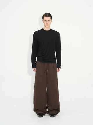 NFAI Cuffed Sweatpants-Brown