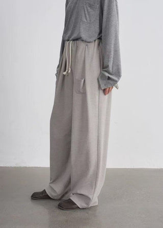 BALIANG Rattan Curved Pants-Smoke Grey