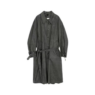 Simple Project Coated Coat-Gray