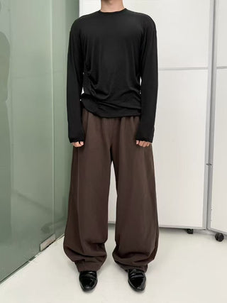 NFAI Cuffed Sweatpants-Brown