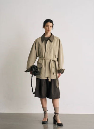 BALIANG Su Safari Jacket-Khaki Beige