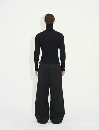 NFAI Ribbed Turtlenecks Knit-Black