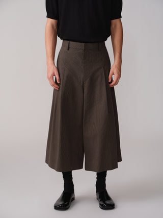 OPICLOTH Houndstooth A-Line Cropped Shorts
