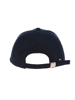 6CRAYON Embroidered Wool Blend Baseball Cap-Navy