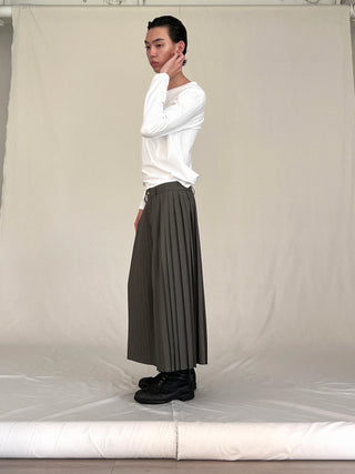 KILLWHY Palm Leaf Pleated Pants-Sage