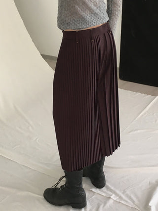 KILLWHY Palm Leaf Pleated Pants-Red